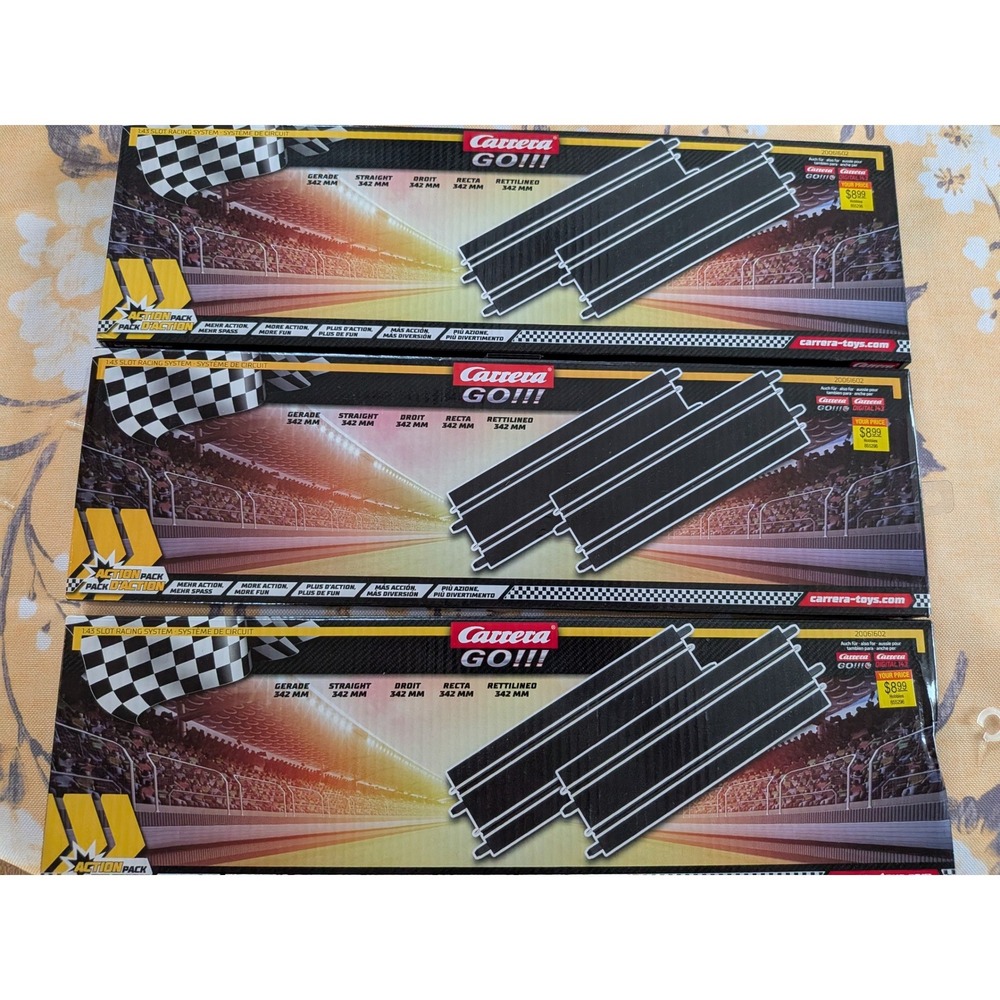 Carrera GO!!! 6-Piece Straight Track Expansion Pack 342mm Slot Car Racing Lot
